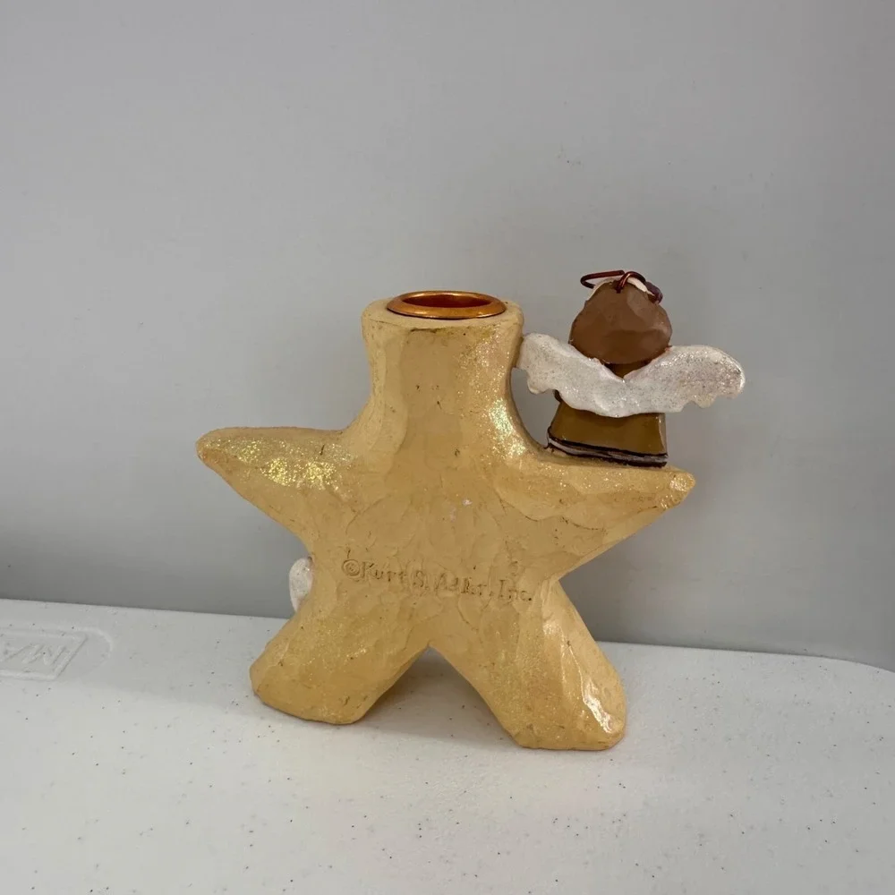 Kurt S.‎ Adler Inc. Angels Among Us Candle Holder kitsch star retro Christmas